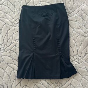 Victoria's Secret Black Buttoned Pencil Skirt